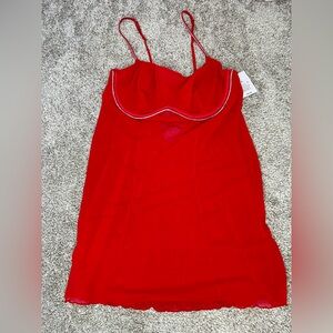 Auden Red Chemise with White Trim